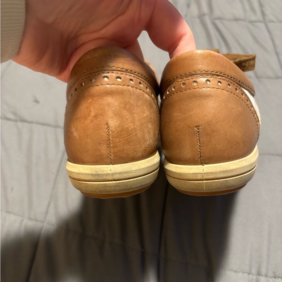 ECCO Women’s Classic Spikeless Wingtip Brown and White Golf Shoes Size 8 - Picture 3 of 8
